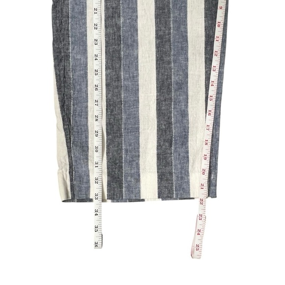 LC Lauren Conrad Blue and White Striped Linen Blend Pants - Picture 8 of 11